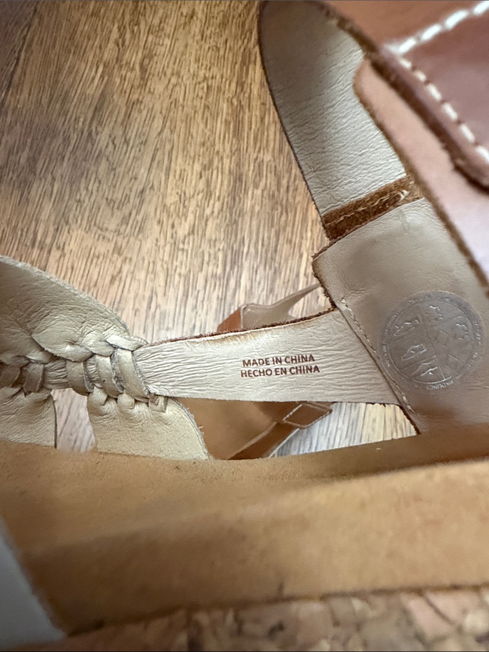 PIKOLINOS Brown and White Leather Slingback Sandals - Picture 3 of 5